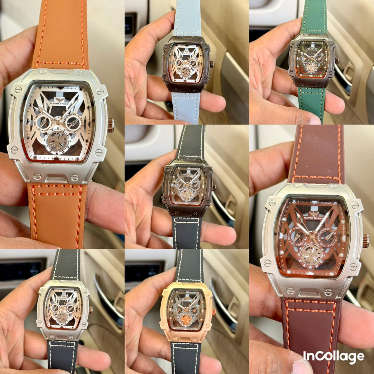 Super Speed Skeleton Dial Men’s Watch with Magnetic Leather Strap - Image 4