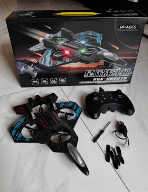 RC Fighter Aircraft Drone with Camera, Obstacle Avoidance, Dual Battery & 250 ft Range